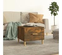 vidaXL Coffee Table Smoked Oak 50x50x40 cm Engineered Wood