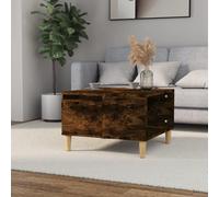 vidaXL Coffee Table Smoked Oak 55x55x36.5 cm Engineered Wood UK NEW