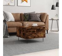 vidaXL Coffee Table Smoked Oak 55x55x36.5 cm Engineered Wood, Brown