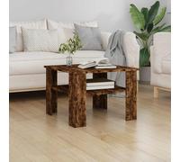 vidaXL Coffee Table Smoked Oak 60x60x42 cm Engineered Wood
