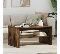 vidaXL Coffee Table Smoked Oak 80 x 50 x 40 cm Engineered Wood, Stylish Coffee Table, Rectangular Design, Durable Living Room Accent, Functional Home Indoor Decorative