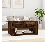 vidaXL Coffee Table Smoked Oak 80x50x40 cm Engineered Wood, Brown