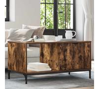 vidaXL Coffee Table Smoked Oak 90 x 49 x 46 cm Engineered Wood
