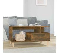 vidaXL Coffee Table Smoked Oak 90x49x45 cm Engineered Wood 01 UK HOT