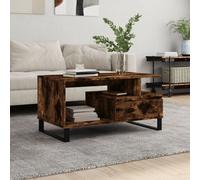 vidaXL Coffee Table Smoked Oak 90x49x45 cm Engineered Wood