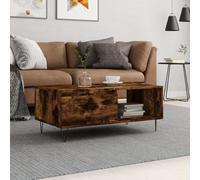 vidaXL Coffee Table Smoked Oak 90x50x36.5 cm Engineered Wood