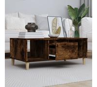 vidaXL Coffee Table Smoked Oak 90x50x36,5 cm Engineered Wood