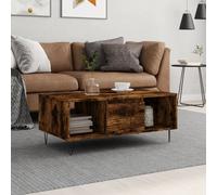 vidaXL Coffee Table Smoked Oak 90x50x36.5 cm Engineered Wood