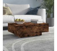 vidaXL Coffee Table Smoked Oak 90x60x31 cm Engineered Wood UK