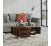 vidaXL Coffee Table Smoked Oak 90x60x35 cm Engineered Wood UK HOT