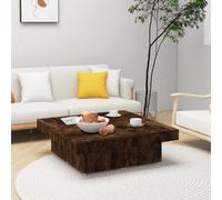 Vidaxl Coffee Table Smoked Oak 90X90X28 Cm Engineered Wood