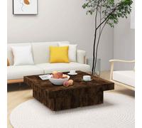 vidaXL Coffee Table Smoked Oak 90x90x28 cm Engineered Wood UK HOT