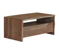 Coffee Table Solid Acacia Wood Live Edges 90x50x40 cm Grey