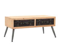 vidaXL Coffee Table Solid Fir Wood 115x55x50 cm UK HOT