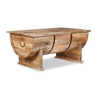vidaXL Coffee Table Solid Mango Wood 88x50x40 cm UK
