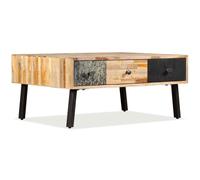 vidaXL Coffee Table Solid Reclaimed Teak 90x65x40 cm UK HOT