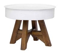 244820 Coffee Table Solid Reclaimed Wood 60x45 cm White