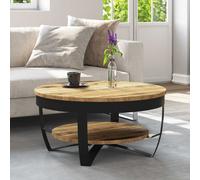 Vidaxl Coffee Table Solid Rough Mango Wood 65X32 Cm