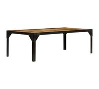 Vidaxl Coffee Table Solid Rough Mango Wood And Steel 110 Cm