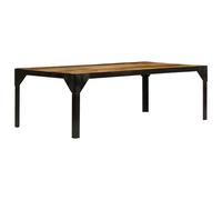 vidaXL Coffee Table Solid Rough Mango Wood and Steel 110 cm UK HOT
