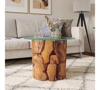 Vidaxl Coffee Table Solid Teak Driftwood 60 Cm