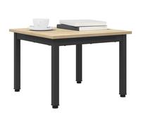 vidaXL Coffee Table Sonoma 50 x 50 x 36 cm Engineered Wood, Living Room Table, Modern Coffee with Metal Frame, Minimalist Accent, Chic Rectangular for Decor