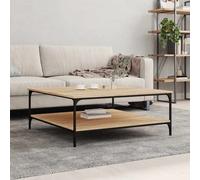 vidaXL Coffee Table Sonoma Oak 100x100x40 cm Engineered Wood