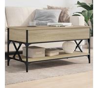 vidaXL Coffee Table End Table Sofa Table Sonoma Oak Engineered Wood and Metal