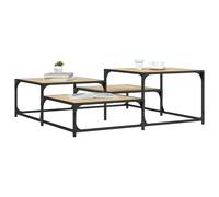 (sonoma oak, 107 x 107 x 40 cm) vidaXL Coffee Table Hall Side End Table Sofa Table Grey Sonoma Engineered Wood