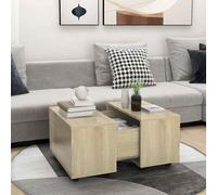 Vidaxl Coffee Table Sonoma Oak 60X60X38 Cm Engineered Wood