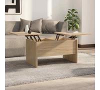 vidaXL Coffee Table Sonoma Oak 80x50x42.5 cm Engineered Wood UK