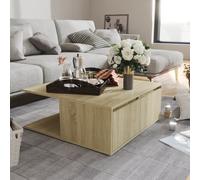 vidaXL Coffee Table Sonoma Oak 80x80x31 cm Engineered Wood