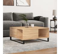 vidaXL Coffee Table Sonoma Oak 80x80x36.5 cm Engineered Wood