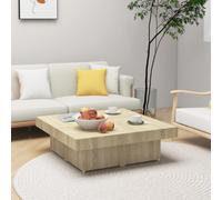 vidaXL Coffee Table Sonoma Oak 90x90x28 cm Engineered Wood