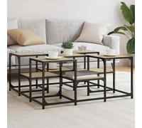 vidaXL Coffee Table Sonoma Oak 91x91x40 cm Engineered Wood LSO UK