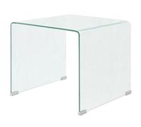 vidaXL Coffee Table Side End Table Living Room Furniture Tempered Glass Clear