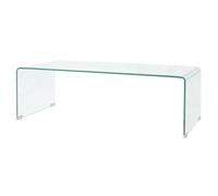vidaXL Coffee Table Tempered Glass 98x45x30 cm Clear