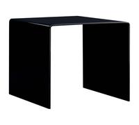 vidaXL Coffee Table Tempered Glass Black 50cm Home Side Tea Stand Furniture