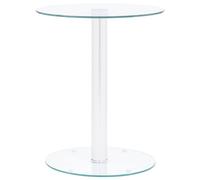 vidaXL Coffee Table Transparent Tempered Glass Accent End Sofa Couch Table