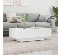 Vidaxl Coffee Table White 100X49.5X31 Cm Engineered Wood, White