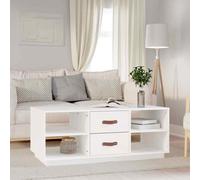 vidaXL Coffee Table White 100x50x41 cm Solid Wood Pine UK HOT