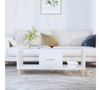 Vidaxl Coffee Table White 102X50X40 Cm Engineered Wood
