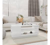 (white) vidaXL Coffee Table Couch Table Hall End Center Accent Table Engineered Wood