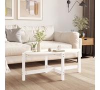 vidaXL Coffee Table White 118x63x45 cm Solid Wood Pine
