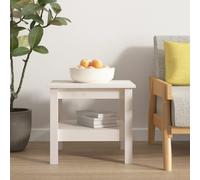 vidaXL Coffee Table White 45x45x40 cm Solid Wood Pine