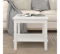 Vidaxl Coffee Table White 50X50X45 Cm Solid Wood Pine