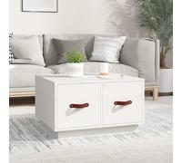 vidaXL Coffee Table White 60x53x35 cm Solid Wood Pine