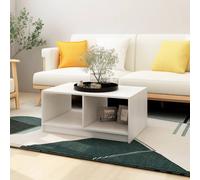 vidaXL Coffee Table White 75x50x33.5 cm Solid Pinewood NEW