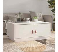 vidaXL Coffee Table White 80x50x35 cm Solid Wood Pine UK HOT