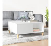 vidaXL Coffee Table White 80x80x36.5 cm Engineered Wood